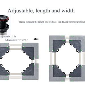 Washing Machine Base Fridge Stand Multi-Functional Adjustable Base Washer and Dryer Stand Appliance Refrigerator Pedestal Stand with 12 Stainless Steel legs[12legs-Legs Hight 9.8in]