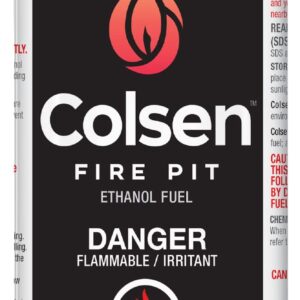 Colsen Tabletop Fire Pit Fuel (1000mL /32 oz.) - Smokeless Odorless Fireplace Ethanol Fuel - Outdoor Indoor Fireplace - Portable Table Top Fire Pit