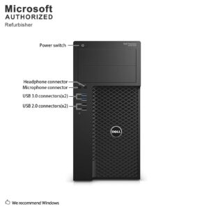 Dell Precision 3620 Tower High Performance Desktop Computer, Intel Quad Core i7-6700 up to 4.0GHz, 16G DDR4, 256G SSD, WiFi, BT, 4K Support, DP, HDMI, Windows 10 Pro 64 En/Sp/Fr(Renewed)