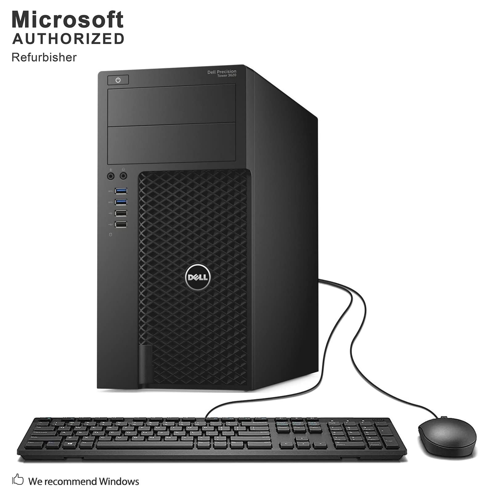 Dell Precision 3620 Tower High Performance Desktop Computer, Intel Quad Core i7-6700 up to 4.0GHz, 16G DDR4, 256G SSD, WiFi, BT, 4K Support, DP, HDMI, Windows 10 Pro 64 En/Sp/Fr(Renewed)