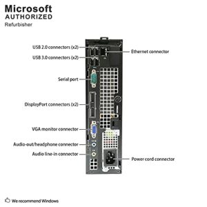 Dell OptiPlex 9020 USFF Desktop Computer PC, Intel Quad Core i7-4770s up to 3.9GHz, 8G DDR3, 256G SSD, WiFi, BT, 4K Support, DP, VGA, Windows 10 Pro 64 Bit-Language English/Spanish/French(Renewed)