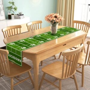 Nepnuser American Football Court Table Runner Touch Down Football Birthday Party Decoration Boy Sport Farmhouse Home Dining Room Kitchen Table Decor (13" x 72")