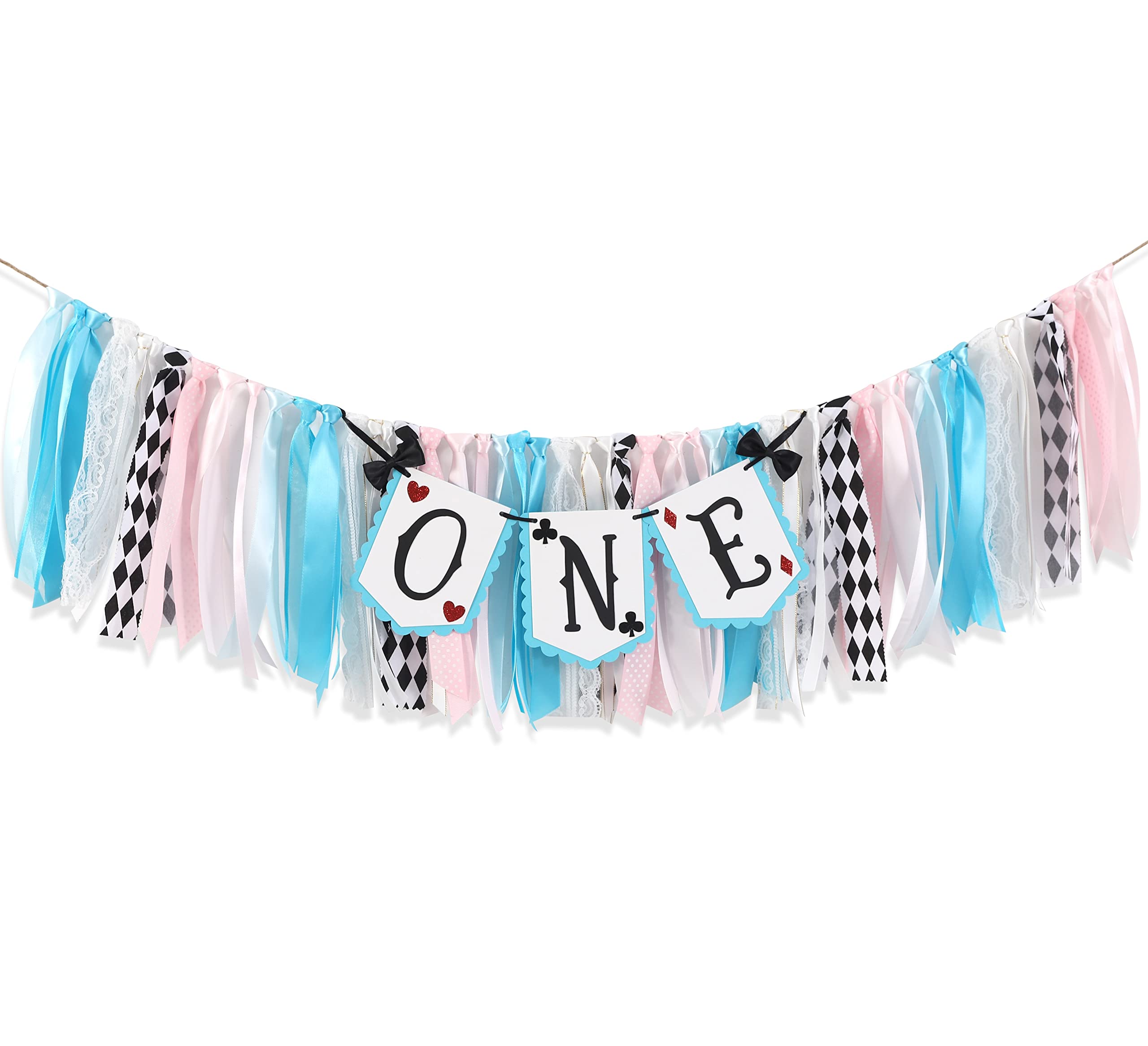 Alice in Wonderland Highchair Banner for 1st Birthday Alice in Wonderland Birthday Party Decorations, 1st Birthday Girl Decoration, Highchair Banner 1st Birthday Girl, Birthday Photography