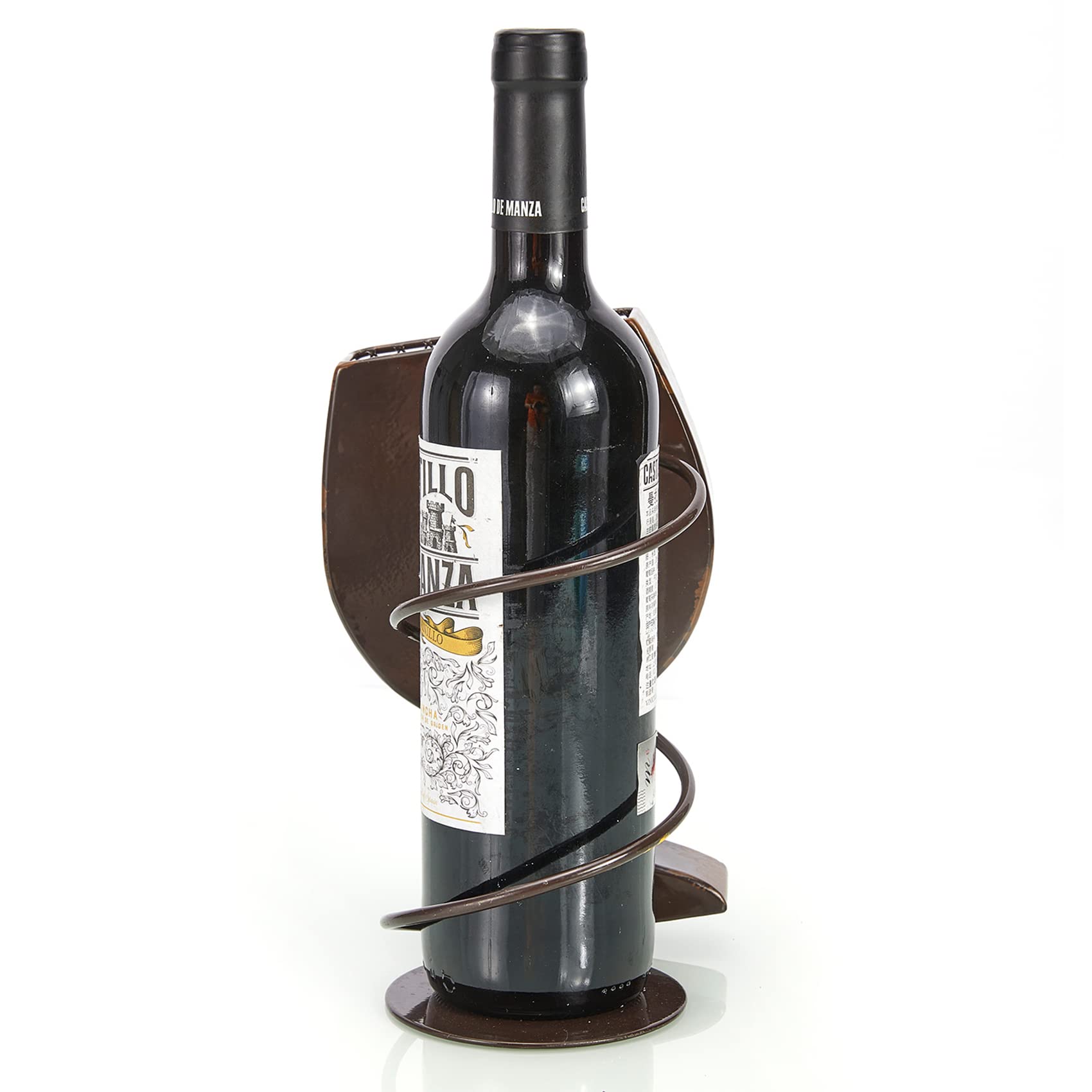 Yawill Wine Bottle Holder Wine Glass Statue Decorative Cork Holder Tabletop Wine Accessory for Home Kitchen (Wine Glass)