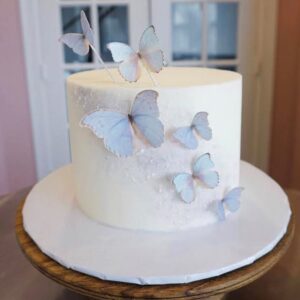 chockacake wafer paper butterflies cupcake toppers wedding cake birthday party food decoration mixed colour (white 28pcs)