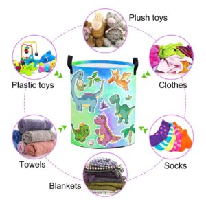 Custom Cute Baby Elephant Laundry Hamper Personalized Laundry Basket with Name Storage Basket with Handle for Bathroom Living Room Bedroom