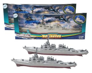 toy essentials (2 pack) 17 inch military battleship destroyer