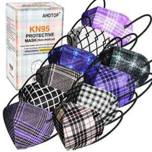 kn95 face masks with design, 60 pack individually wrapped, 5 layer for adults women men