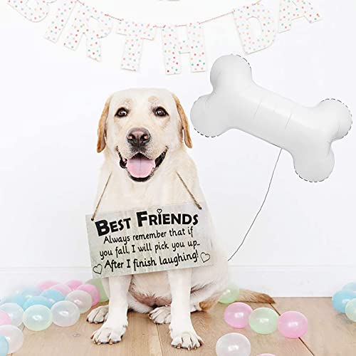 12pcs Dog Bone Balloons Aluminum Foil Bone Shaped Balloons for Pets Dog Kids Birthday Party Supplies