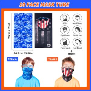 Banvih 10 Small Gun Set for Nerf Party Supplies and Favors, Suitable for Boys' Birthday Bulk Nerf War Party Pack Bundle - Equipped: 10 Mini Pistol Blasters, Goggles, Masks, Wristbands, 200 Foam Darts