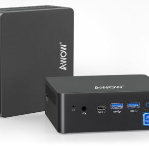 AWOW Mini PC Windows 10, 8GB RAM 128GB Storage Mini Desktop Computer, Intel J4115 Micro Computer Support 4K Triple Screen Display, 2.4G/5G WiFi, HDMIx 2, USB3.0X 2, Gigabit Ethernet, Bluetooth4.2