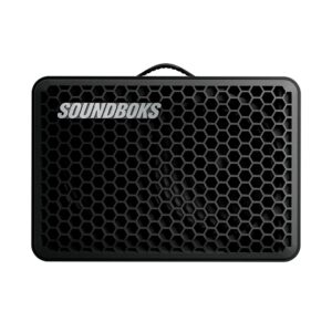 soundboks go – portable bluetooth speaker – compact performance speaker for on the go – splashproof and shockproof - 40 hour runtime – 121db (black)​