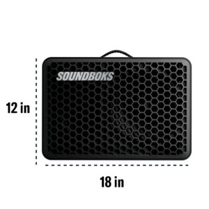 SOUNDBOKS Go – Portable Bluetooth Speaker – Compact Performance Speaker for On The Go – Splashproof and Shockproof - 40 Hour Runtime – 121dB (Black)​