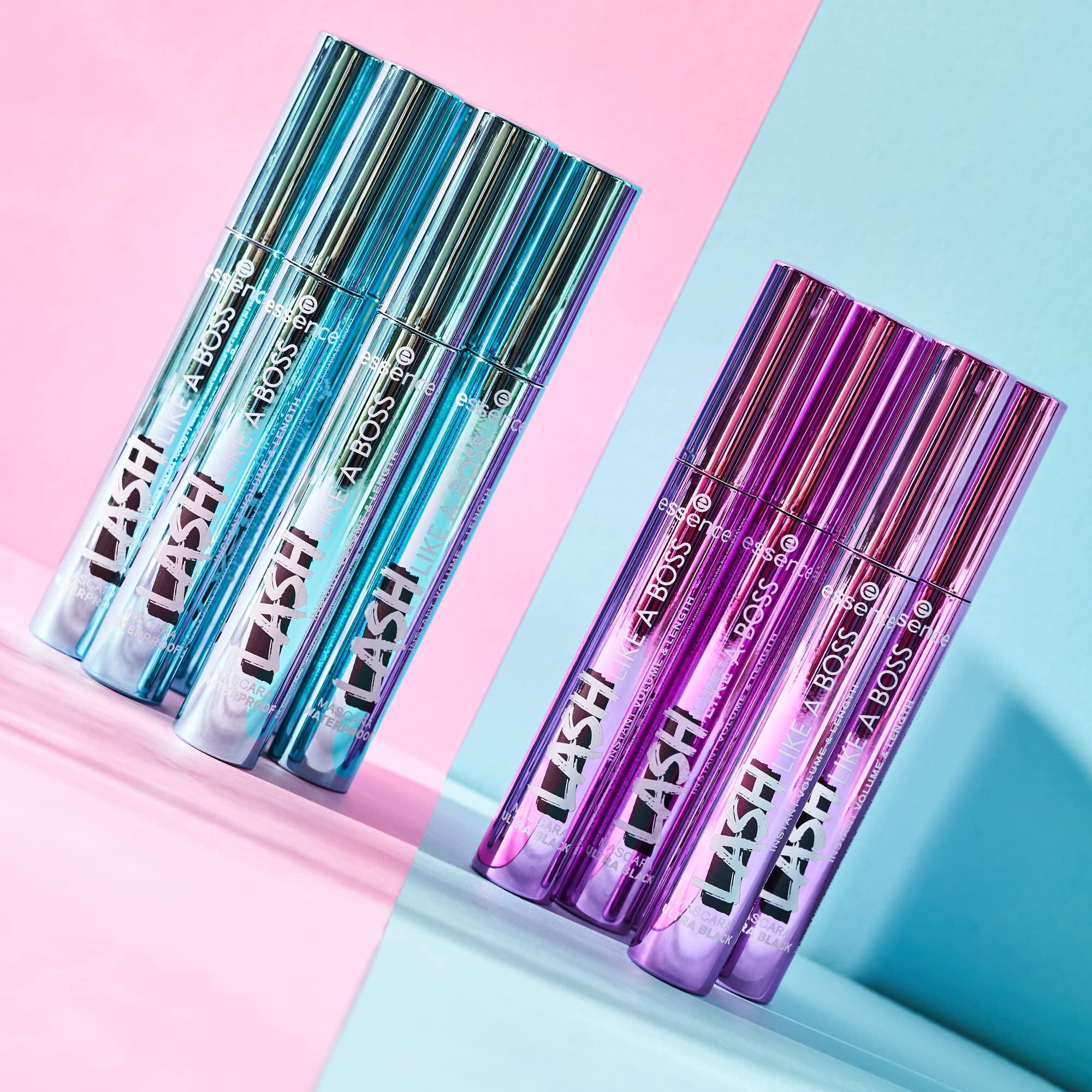 essence | Lash Like A Boss Instant Volume & Length Waterproof Mascara | Long Lasting Formula & Curved Fiber Brush | Vegan & Cruelty Free | Free From Parabens & Microplastic Particles