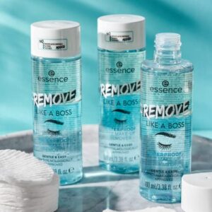 essence | Remove Like A Boss Waterproof Eye & Face Make-Up Remover | Bi-Phase, Gentle & Caring, Easy to Remove | Vegan & Cruelty Free | Free from Parabens, & Microplastic Particles
