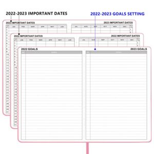 Daily Planner 2023 A5 Hardcover Undated To Do Planners for Women 300 Pages with Bookmark Easy Manage Daily Plan - Pink