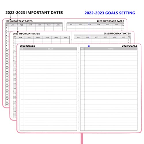 Daily Planner 2023 A5 Hardcover Undated To Do Planners for Women 300 Pages with Bookmark Easy Manage Daily Plan - Pink