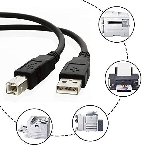 PPJ USB 2.0 Cable Cord for Canon MP190 MP240 MP260 MP480, Canon SELPHY CP770 ES40 Photo Printer, Canon SELPHY CP400 CP600 CP780 Digital Photo Thermal Printer, Canon MP480 All in One Printer 120080