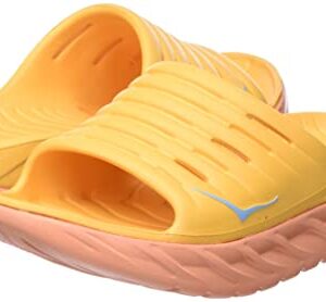 Hoka Ora Recovery Slide (Unisex) - Amber Yellow / Shell Coral - Size M9/W11