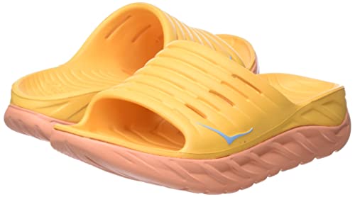 Hoka Ora Recovery Slide (Unisex) - Amber Yellow / Shell Coral - Size M9/W11