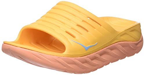 Hoka Ora Recovery Slide (Unisex) - Amber Yellow / Shell Coral - Size M9/W11