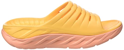 Hoka Ora Recovery Slide (Unisex) - Amber Yellow / Shell Coral - Size M9/W11