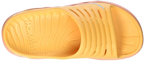 Hoka Ora Recovery Slide (Unisex) - Amber Yellow / Shell Coral - Size M9/W11