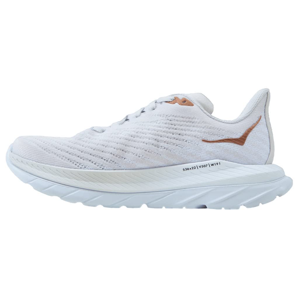 HOKA ONE ONE Womens Mach 5 Textile White Copper Trainers 7.5 US