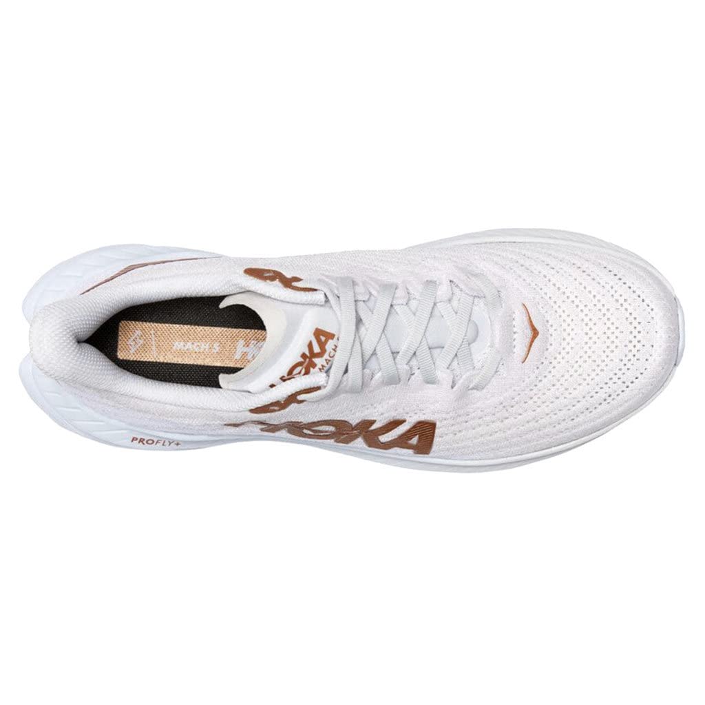 HOKA ONE ONE Women's Track and Road Running Shoes, White White Copper, 10