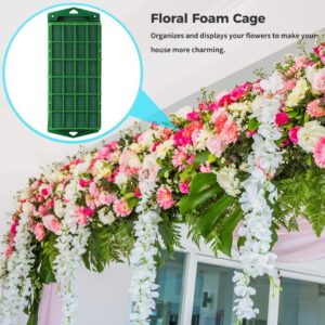 Floral Foam Cage, 4 Pcs Foam Holder for Fresh Flowers Artificial Flowers, Light Floral Foam Holders for Flower Arrangement Party Wedding Dinner Decorations（Retangle）