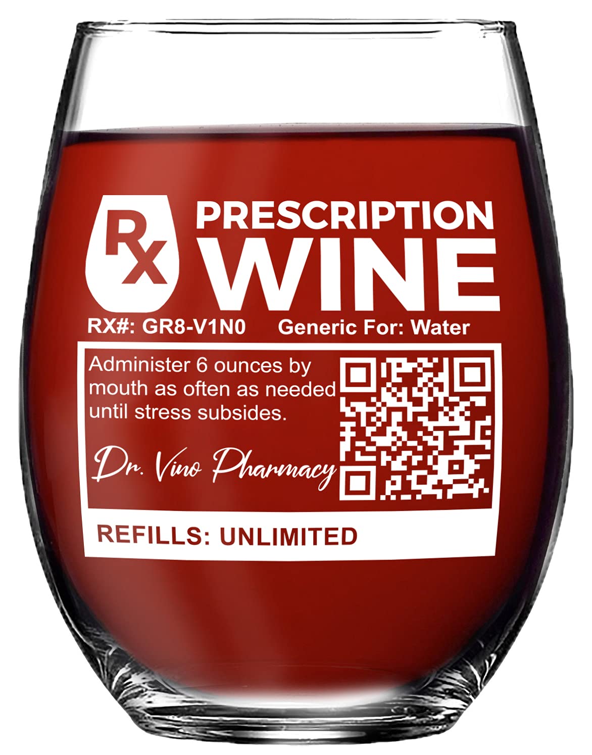 Vine Country Funny Wine Glass Gift For Women, Doctors, Nurses - 20 Oz Capacity