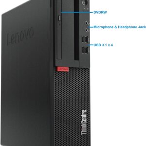 Lenovo ThinkCentre M910S SFF Desktop Computer - Intel i5-7500 Upto 3.8GHz, 8GB Ram, 1TB SSD, AC Wi-Fi, Bluetooth, VGA, DisplayPort, HDMI, DVD-RW, SD-Card Reader - Windows 10 Pro (Renewed)