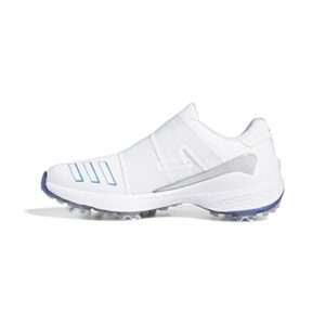 adidas women's zg23 boa golf shoes, footwear white/blue fusion metallic/silver metallic, 8.5