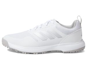 adidas women's tech response spikeless 3.0 golf shoes, footwear white/grey two/silver metallic, 8.5