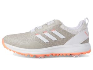 adidas women's s2g spikeless boa 23 golf shoes, footwear white/coral fusion, 9