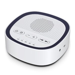 ieasy sleep white noise sound machines with 30 soothing sounds 3.5 mm headphone jack 5 timer settings 32 precise volume memory function compact design ideal gift