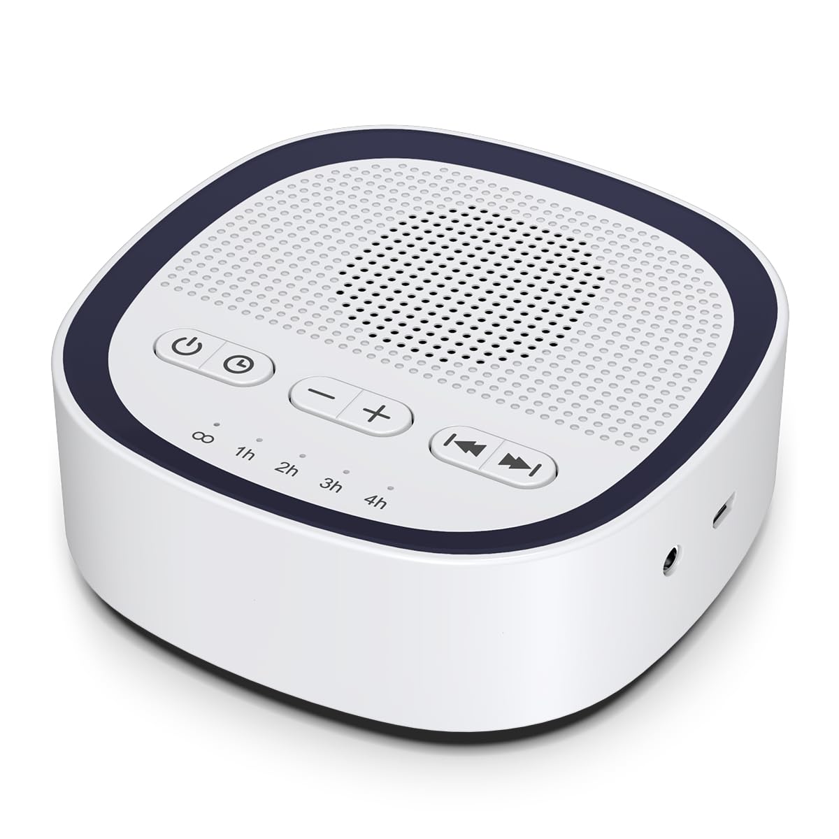 iEasy Sleep White Noise Sound Machines with 30 Soothing Sounds 3.5 mm Headphone Jack 5 Timer Settings 32 Precise Volume Memory Function Compact Design Ideal Gift