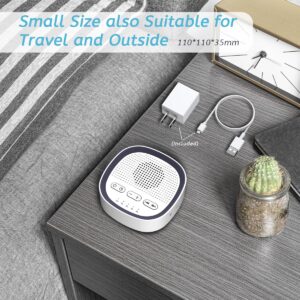 iEasy Sleep White Noise Sound Machines with 30 Soothing Sounds 3.5 mm Headphone Jack 5 Timer Settings 32 Precise Volume Memory Function Compact Design Ideal Gift