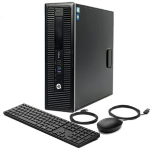 hp desktop computer 600 g1 prodesk small form factor sff pc, intel quad core i5 up to 3.60ghz,8gb ram 500gb hard drive,wifi,dvd,dp vga port,new keyboard & mouse included, windows 10 pro (renewed)