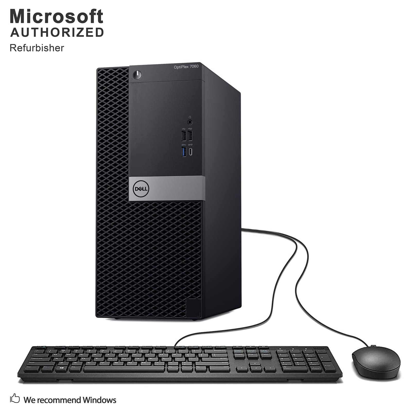 Dell OptiPlex 7060 Tower High Performance Business Desktop Computer, Intel Six Core i5-8500 up to 4.1GHz, 16G DDR4, 1T, WiFi, BT, 4K Support, DP, Windows 10 Pro 64 English/Spanish/French(Renewed)