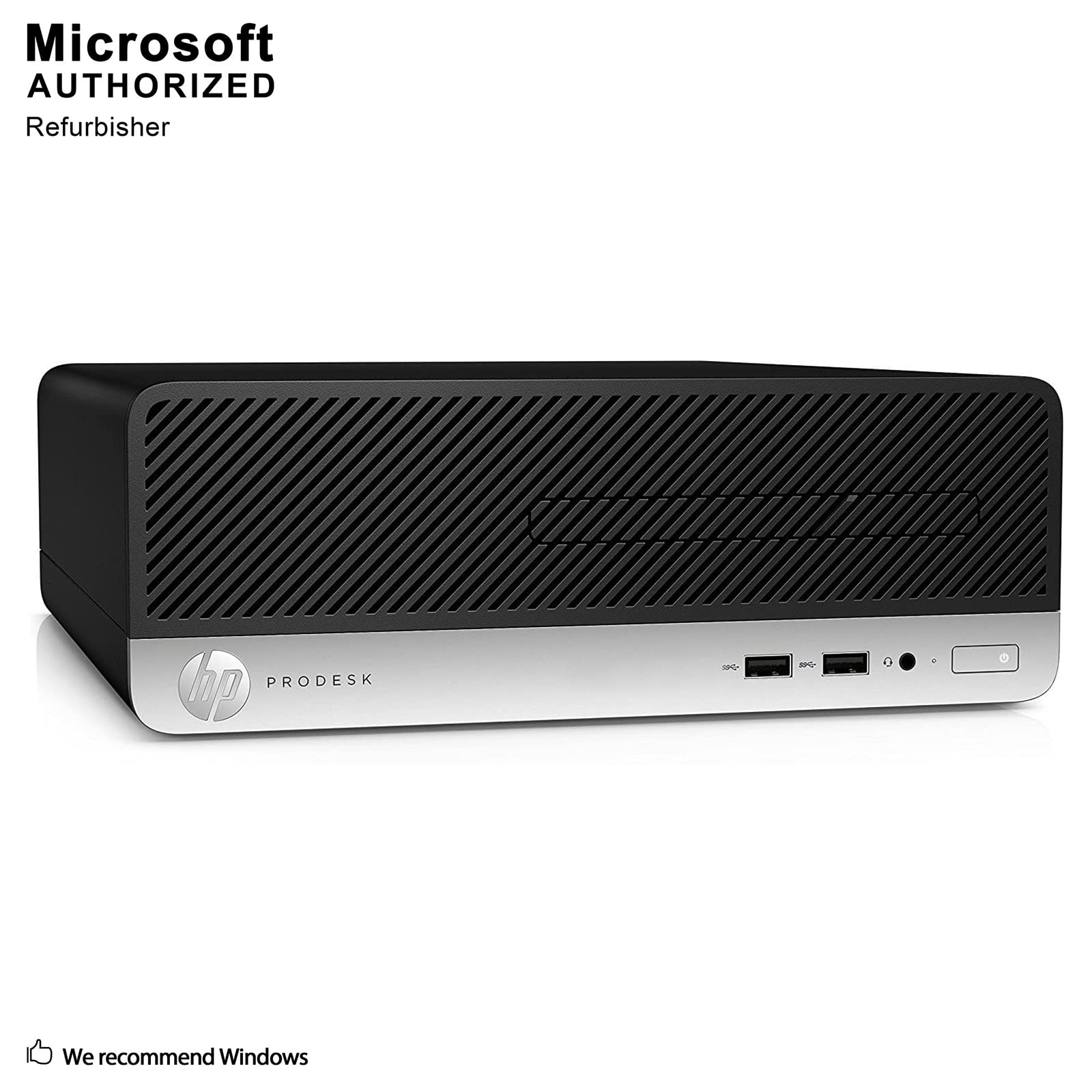 HP ProDesk 400 G4 SFF High Performance Business Desktop Computer, Intel Core i3-6100 3.7GHz, 16G DDR4, 512G SSD, WiFi, BT, 4K Support, DP, VGA, Windows 10 Pro 64 English/Spanish/French(Renewed)