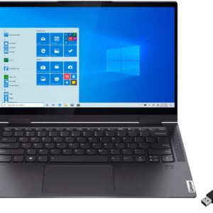 Lenovo 2023 Yoga 7i 14" FHD Touchscreen 2-in-1 Laptop Intel 4-core i7-1165G7 EVO Iris Xe Graphics 12GB RAM 1TB NVMe SSD USB-C WiFi AX BT Fingerprint Backlit Keyboard Windows 11 Pro w/RE USB