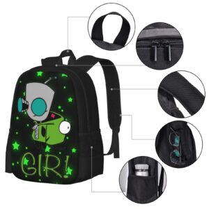 DHCUTE Fashion Backpack Planet Irk_Zim Gir Unisex High Capacity Shoulders Bag Students Schoolbag Travel Bags