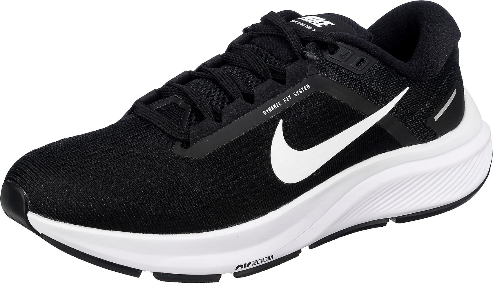 Nike Womens Air Zoom Structure 24 Running Trainers DA8570 Sneakers Shoes (UK 5.5 US 8 EU 39, Black White 001)