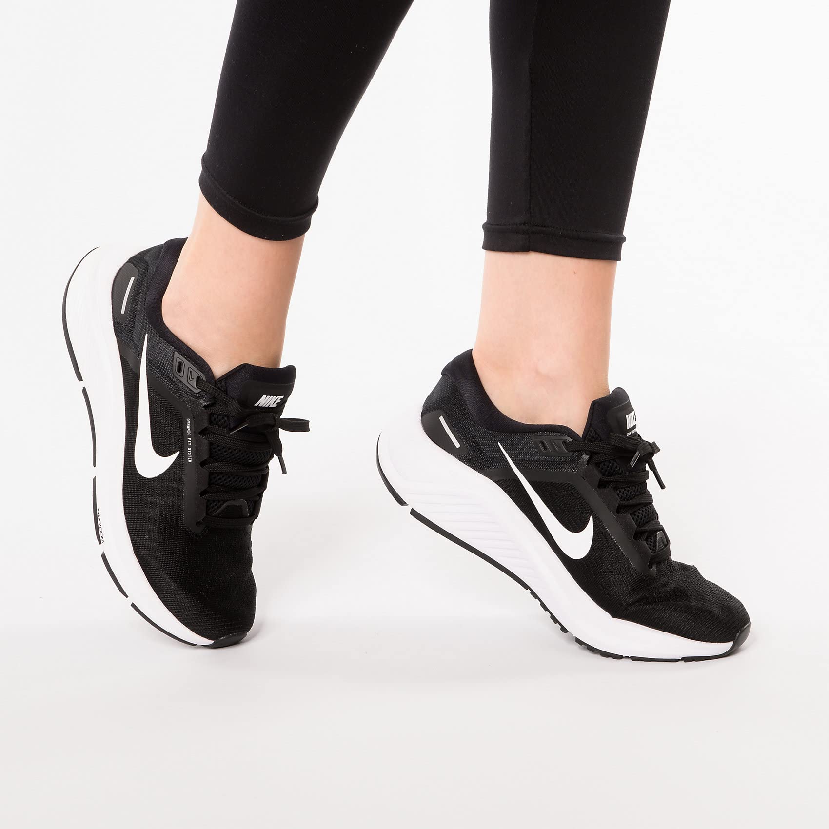 Nike Womens Air Zoom Structure 24 Running Trainers DA8570 Sneakers Shoes (UK 5.5 US 8 EU 39, Black White 001)