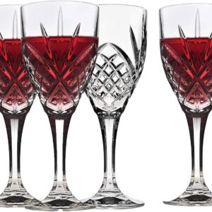 Lefonte Wine Glasses, Stemmed Wine Glasses, Glass Cups with Stem, Red Wine Glasses, Crystal Drinking Glasses, Wine Glass - Set of 4