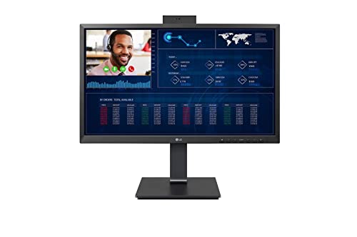 LG 24” 24CN650I-6N FHD IPS All-in-One Thin Client with Quad-core Processor, IGEL® OS, Built-in FHD Webcam & Speaker, Black