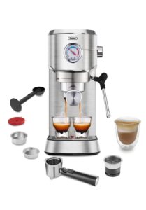 gevi espresso machine 20 bar, professional espresso maker with milk frother steam wand, compact espresso machines for cappuccino, latte, commercial espresso machines & coffee makers, gift for mother