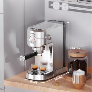 Gevi Espresso Machine 20 Bar, Professional Espresso Maker with Milk Frother Steam Wand, Compact Espresso Machines for Cappuccino, Latte, Commercial Espresso Machines & Coffee Makers, Gift for Mother