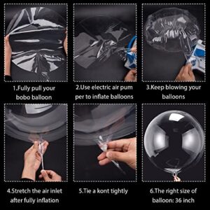 LOVESTOWN 36 Inch Clear Bobo Balloon, 10PCS Big Bubble Balloons Large Transparent Balloons for DIY Birthday Weddings School Activities Baby Shower Christmas Party Decoration